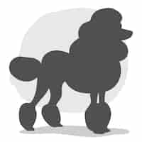 Free vector hand drawn poodle silhouette