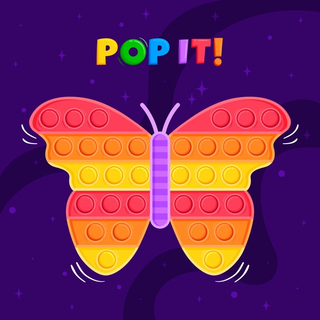 Free vector hand drawn pop it illustration