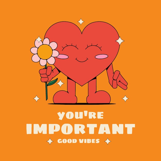 Free vector hand drawn positive vibes illustration