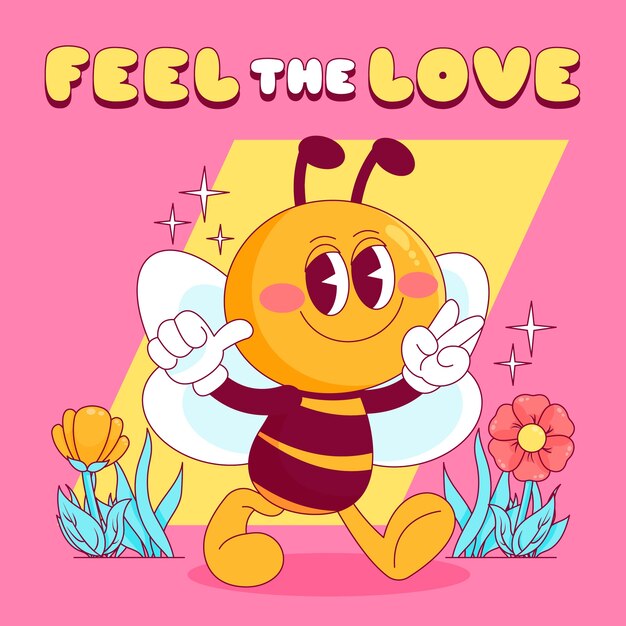Free Vector hand drawn positive vibes illustration