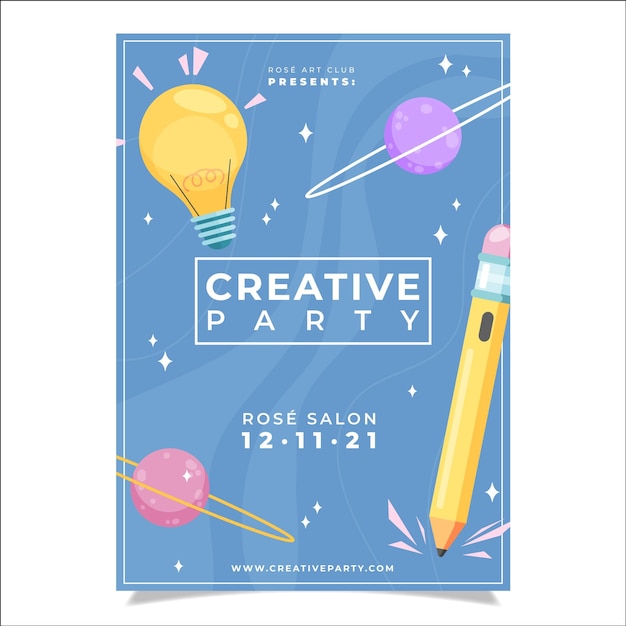 Free vector hand drawn poster template