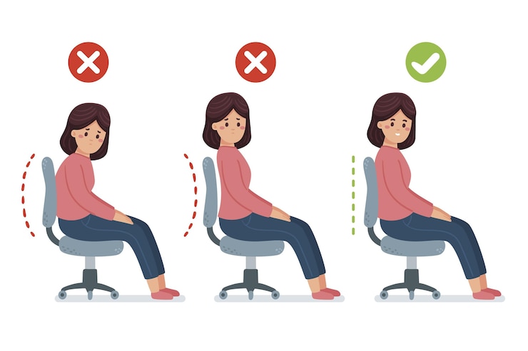 Free Vector hand drawn posture correction