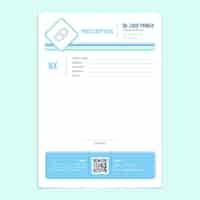 Free vector hand drawn prescription template