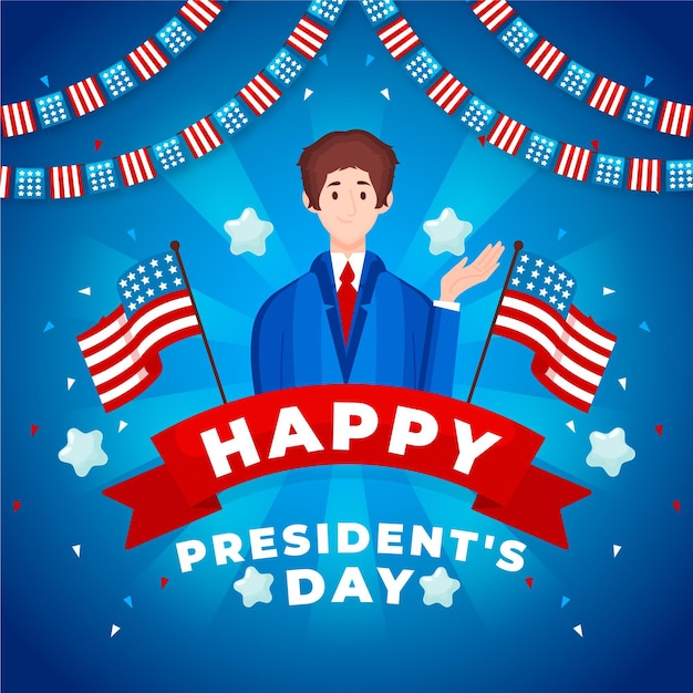 Free vector hand drawn president's day