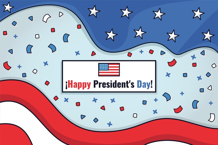 Free Vector hand drawn presidents day background