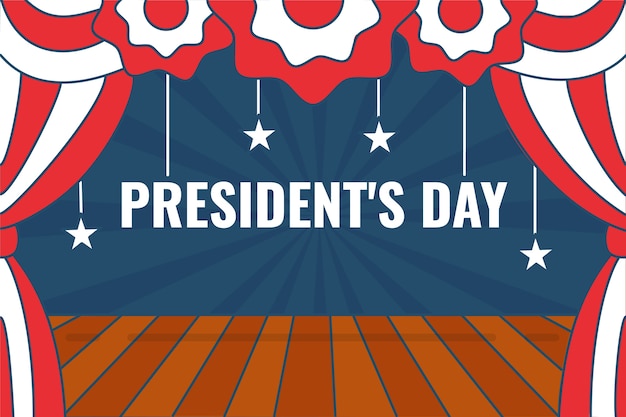 Hand drawn presidents day background