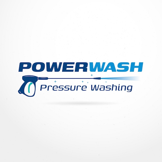 Hand drawn pressure washing logo