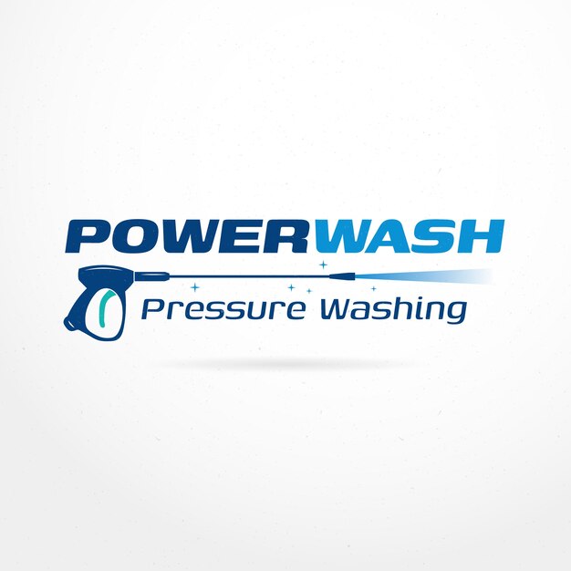 Hand drawn pressure washing logo
