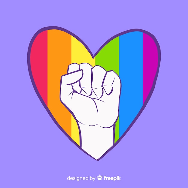 Hand drawn pride day background