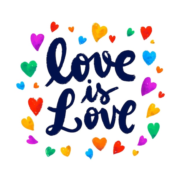 Free vector hand drawn pride day lettering