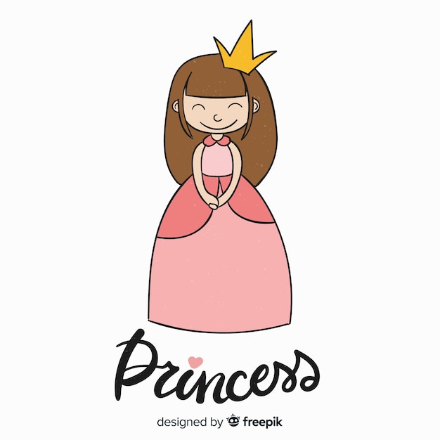 Free vector hand drawn princess background