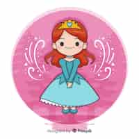 Free vector hand drawn princess background