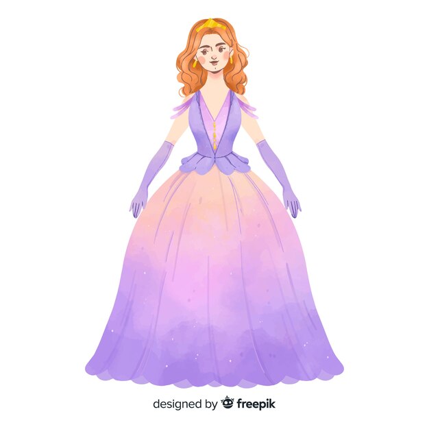 Рисованная иллюстрация принцессы