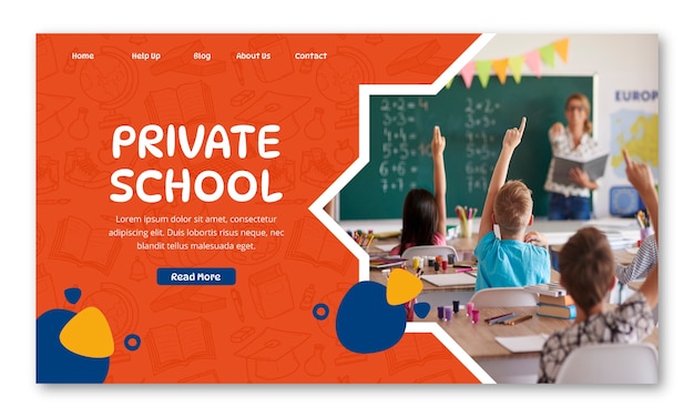 Hand drawn private school template