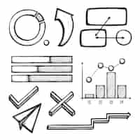 Free vector hand drawn professional infographic elements