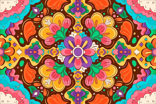 Free vector hand drawn psychedelic groovy background