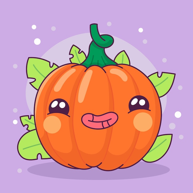 Free vector hand drawn pumpkin cartoon illustration