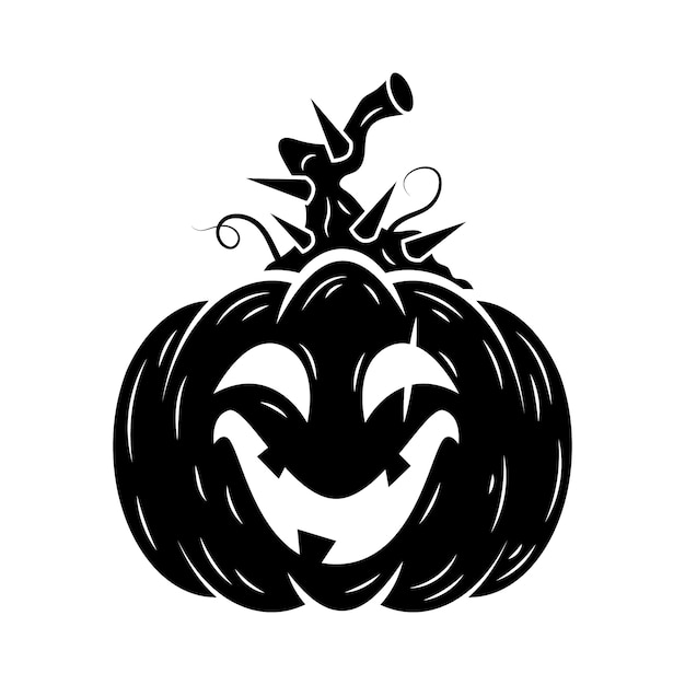 Free vector hand drawn pumpkin silhouette illustration