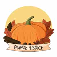 Free vector hand drawn pumpkin spice illustration