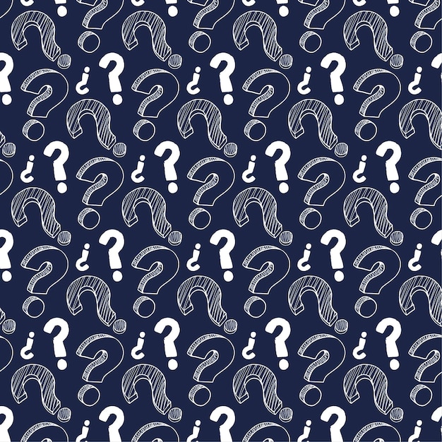 Free vector hand drawn question mark pattern