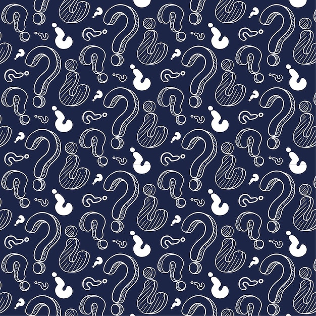 Free vector hand drawn question mark pattern