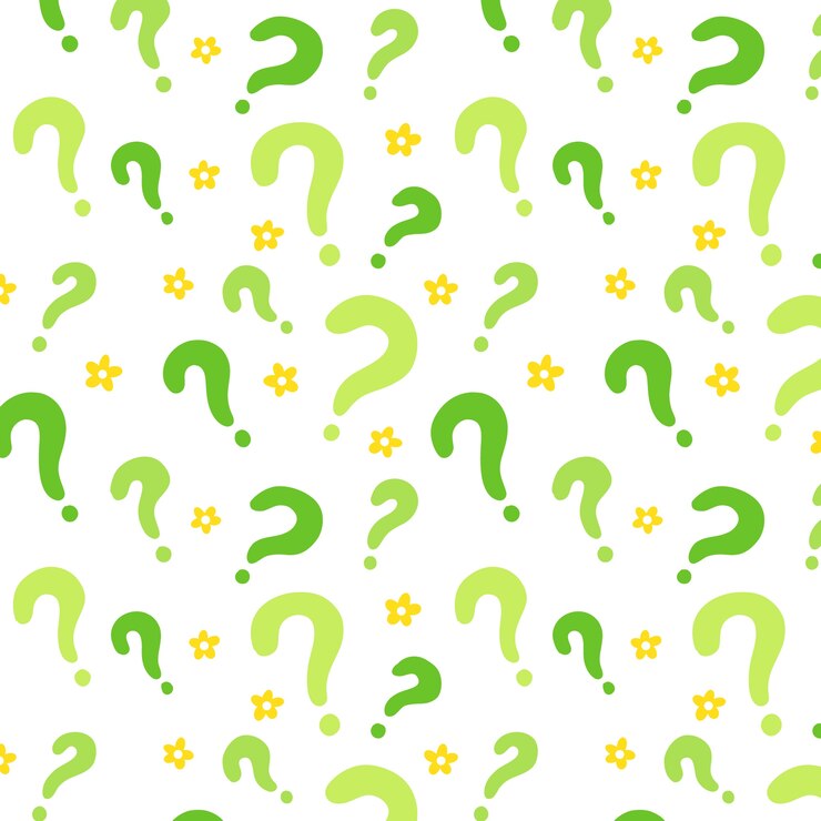 Free Vector hand drawn question mark pattern