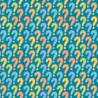 Free vector hand drawn question mark pattern