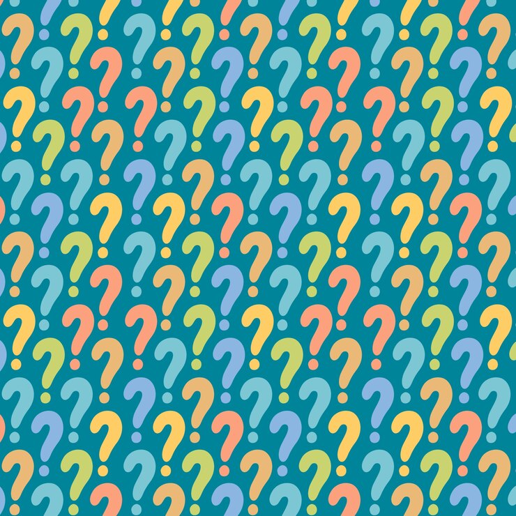 Free Vector hand drawn question mark pattern