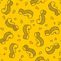 Free vector hand drawn question mark pattern