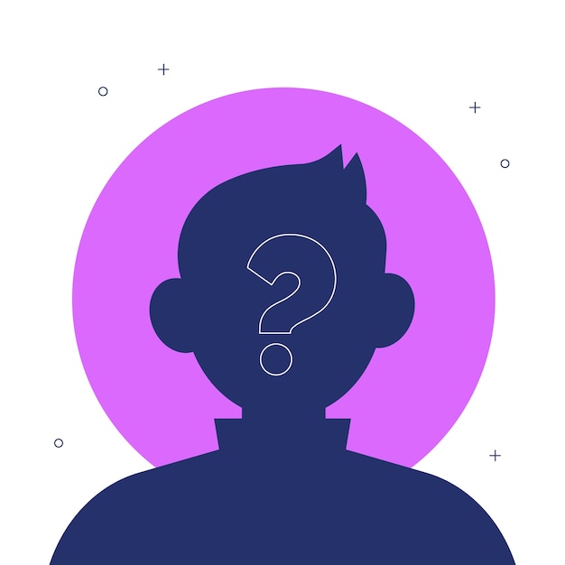 Free vector hand drawn question mark silhouette