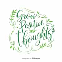 Free vector hand drawn quote lettering style