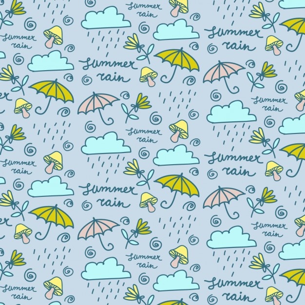 Free vector hand drawn rain wallpaper