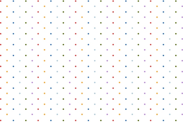 Hand drawn rainbow polka dot background