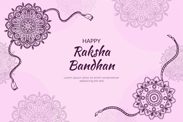 Hand drawn raksha bandhan background