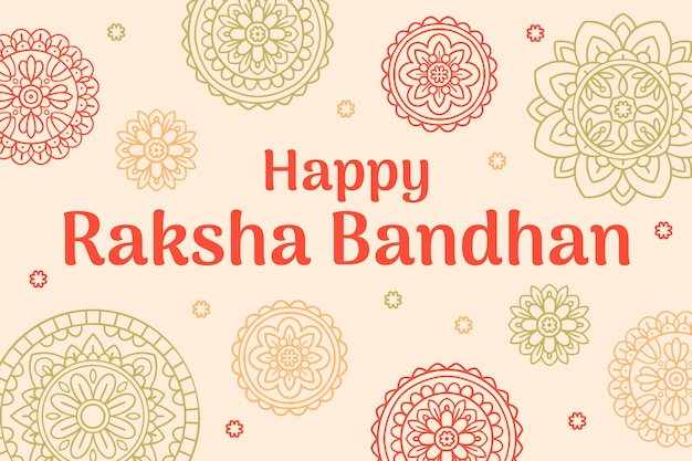 Sfondo di raksha bandhan disegnato a mano