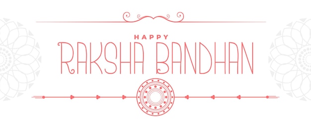 Hand drawn raksha bandhan banner in line style