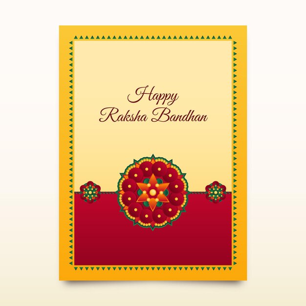 Free vector hand drawn raksha bandhan greeting card