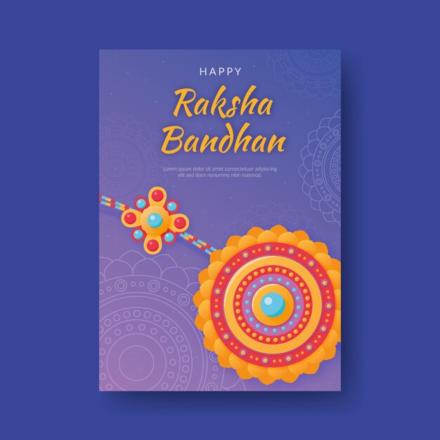 Hand drawn raksha bandhan greeting card