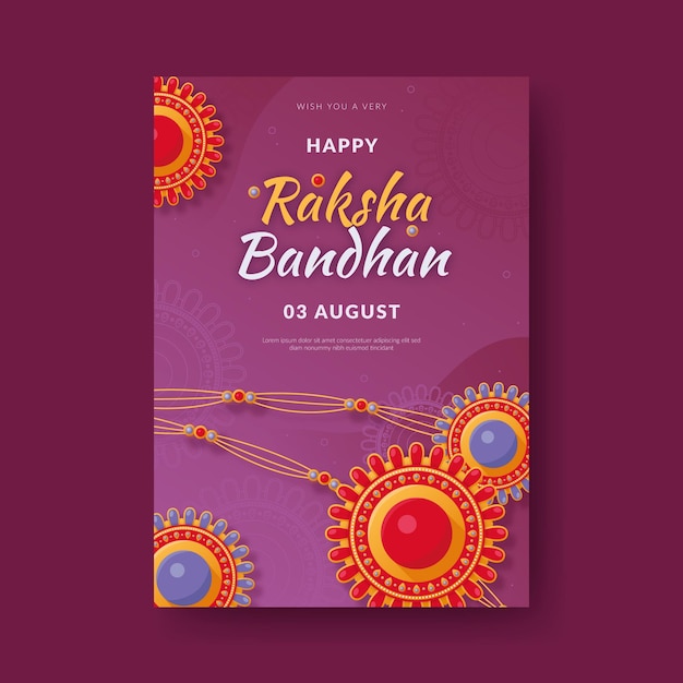 Hand drawn raksha bandhan greeting card