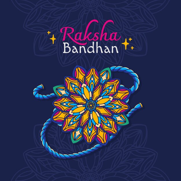 Hand drawn raksha bandhan illustration