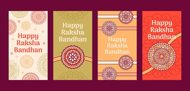 Hand drawn raksha bandhan instagram stories collection