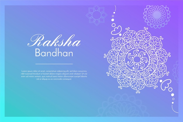 Hand drawn raksha bandhan with decoration