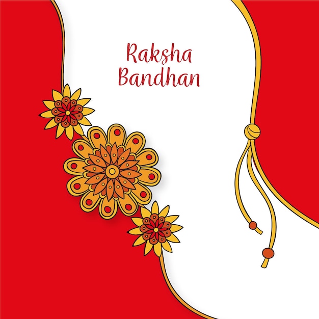 Free Vector hand drawn raksha bandhan