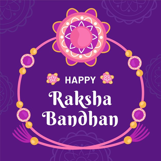 무료 벡터 손으로 그린 raksha bandhan