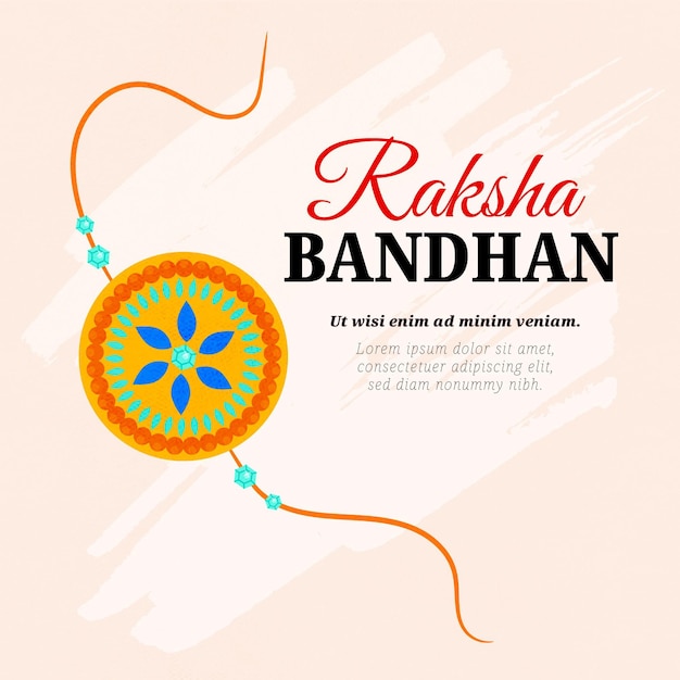 Vettore gratuito raksha bandhan disegnato a mano