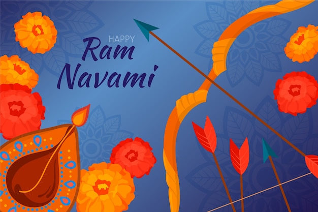 Hand drawn ram navami