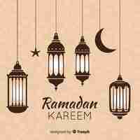 Free vector hand drawn ramadan background