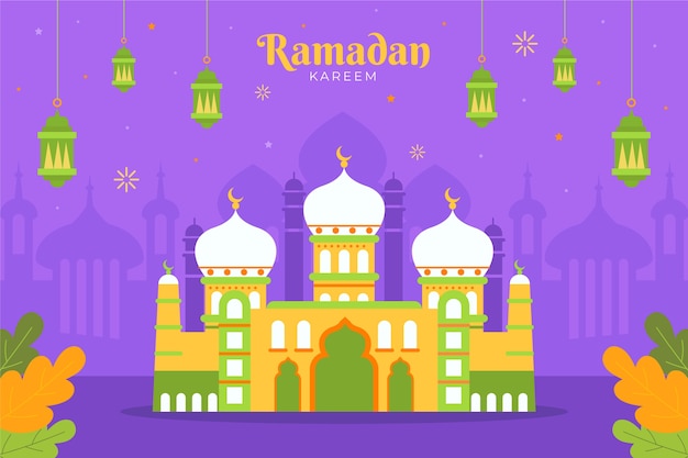 Hand drawn ramadan background