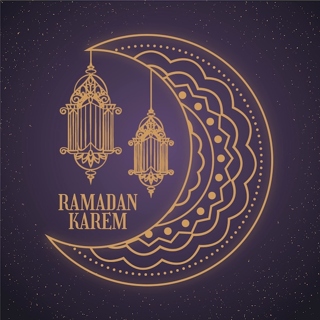 Free vector hand-drawn ramadan celebration