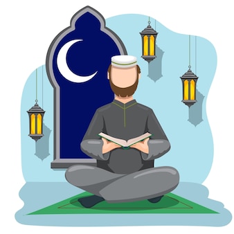 Illustrazione di concetto di ramadan disegnato a mano